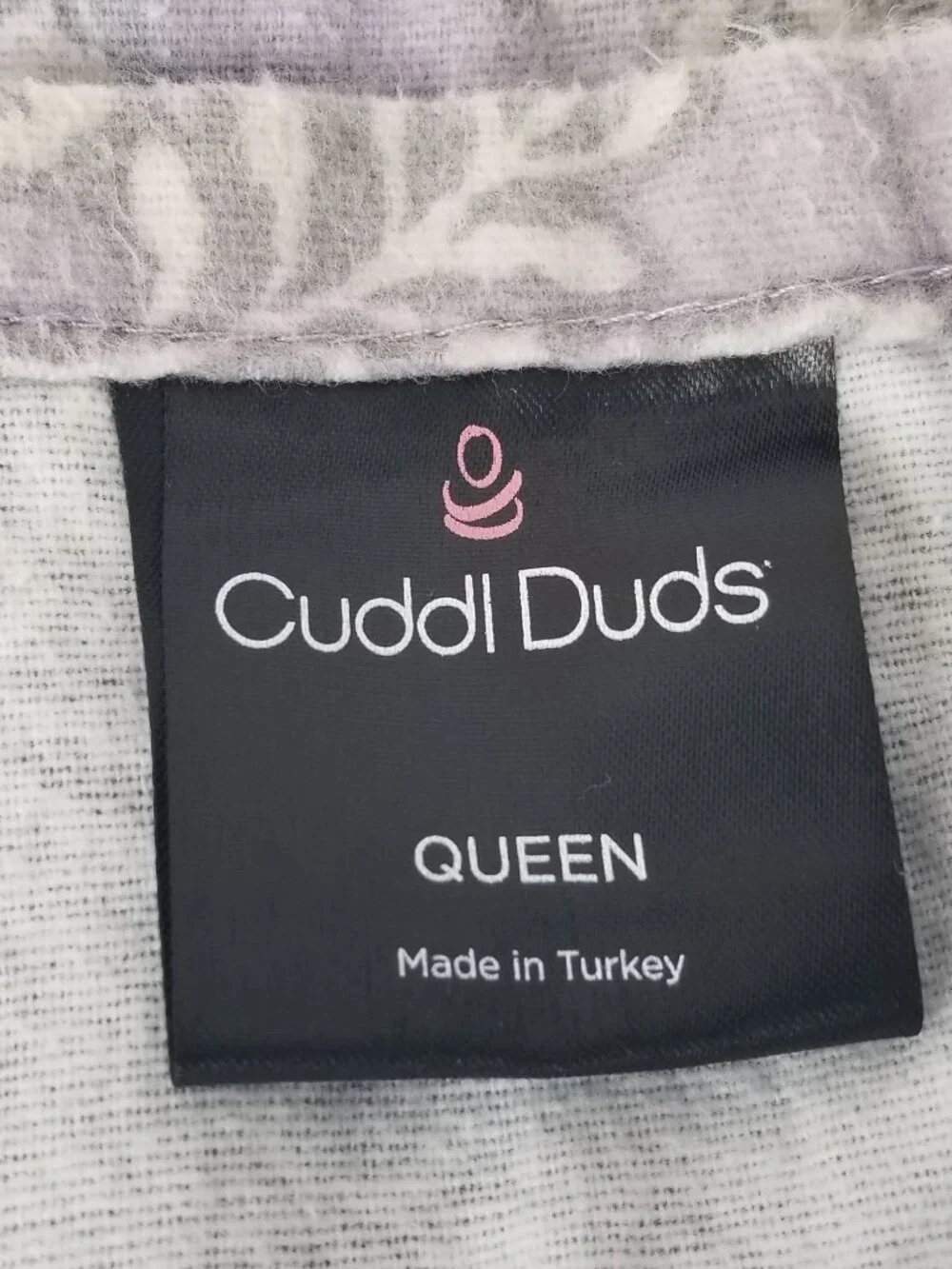 Cuddl Duds 100% Cotton Flannel Sheets Set Queen Size Lilac Floral Flat & Fitted